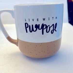 Oversized coffee mug Live with Purpose by the Grainhouse